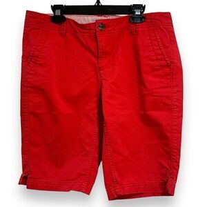 THE NORTH FACE Red Bermuda Shorts Cotton Blend Women’s Size 6